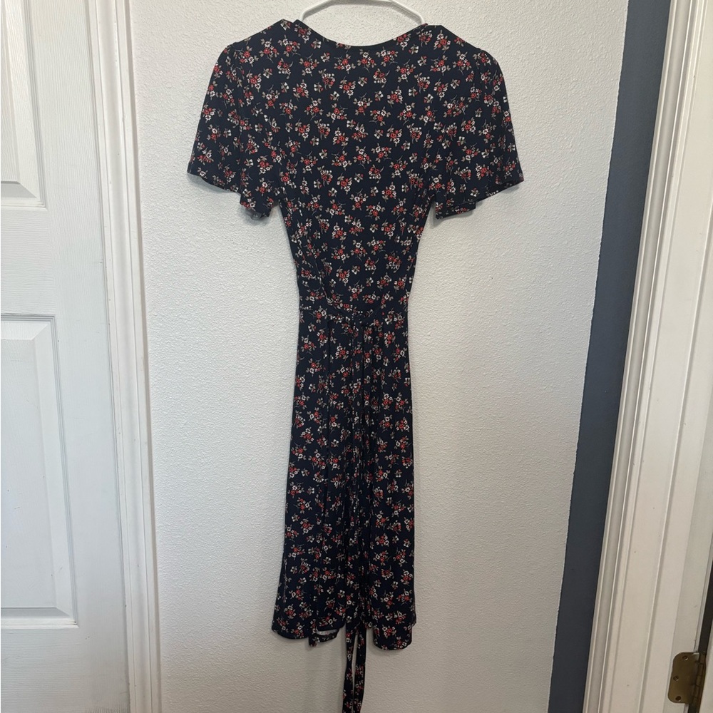 Mikarose Navy Floral Midi Dress - Picture 3 of 3